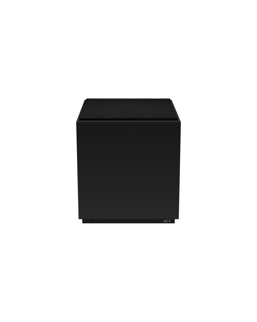 A cubic wireless speaker made from a high density fiber board, reinforced plastic, and woven steel mesh